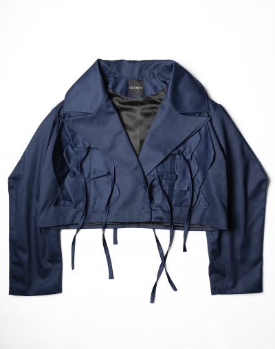 Жакет с двойным лацканом с...