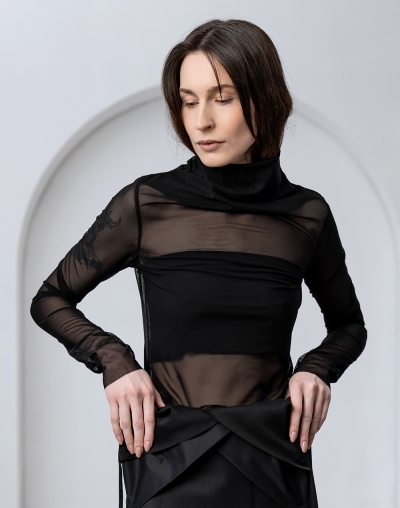 Лонгслив из сетки